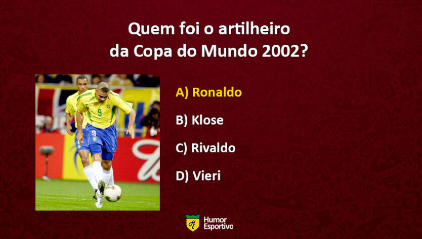 Com oito gols, Ronaldo ganhou a Chuteira de Ouro da Copa do Mundo 2002. Klose e Rivaldo marcaram cinco gols cada.