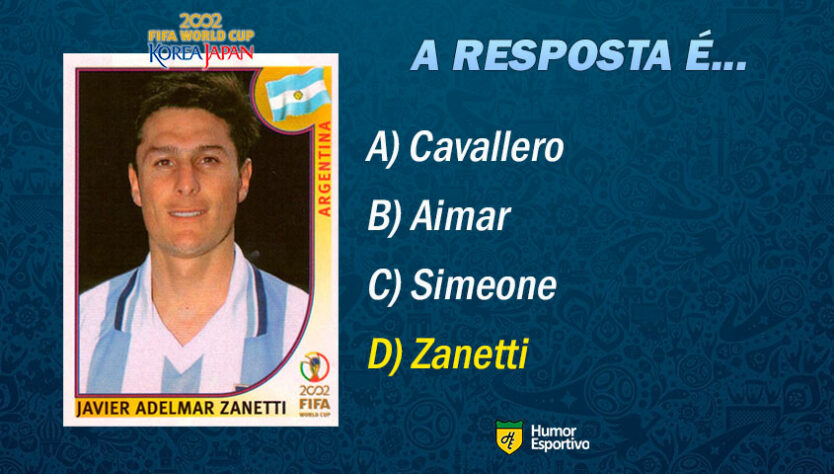 Resposta: Javier Zanetti. Vamos para o próximo jogador!