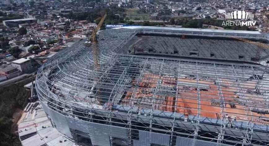 GALERIA: Veja como estão as obras do novo estádio do Atlético Mineiro.