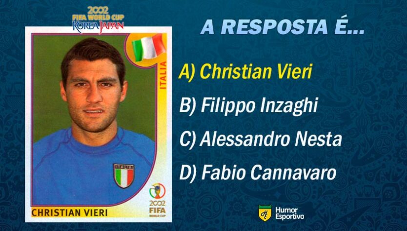 Resposta: Christian Vieri. Vamos para o próximo jogador!