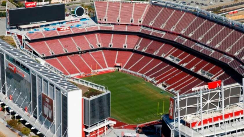 San Francisco - Levi's Stadium - Utilizado pelo San Francisco 49ers, da NFL, o estádio foi construído em 2012, com capacidade para 68.500 mil.