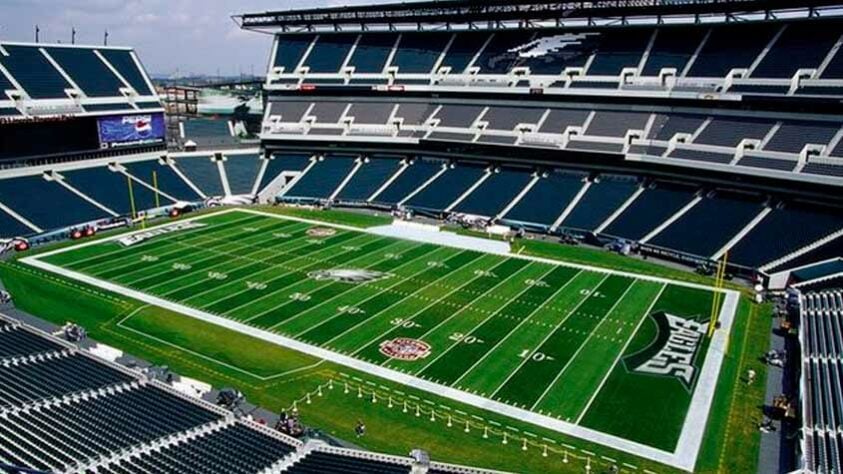 Philadelphia - Lincoln Financial Field - Administrado pelo Philadelphia Eagles, da NFL, o estádio foi construído em 2011 e comporta 69.176 pessoas.