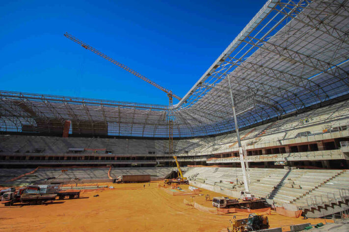 Atualmente, a Arena MRV está com 65% das obras concluídas.