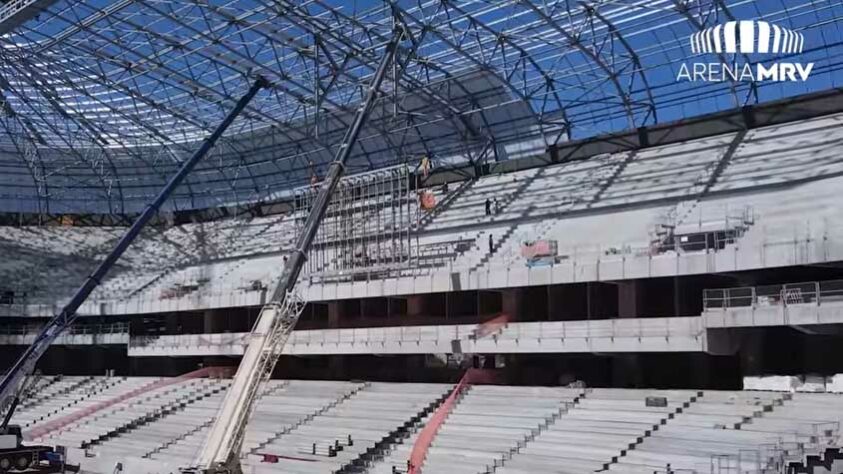 GALERIA: Veja como estão as obras do novo estádio do Atlético Mineiro.