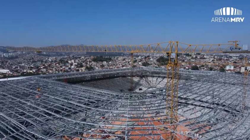 GALERIA: Veja como estão as obras do novo estádio do Atlético Mineiro.