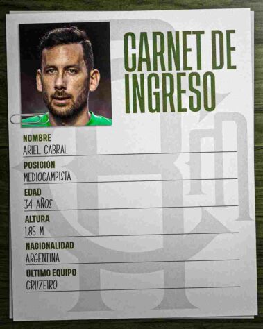 FECHADO - Ariel Cabral, ex-Cruzeiro, acertou sua ida para o Racing-URU. O jogador não tinha achado outro clube para atuar desde sua saída do time brasileiro.