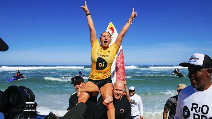 Carissa Moore foi a campeã da chave feminina na Oi Rio Pro.