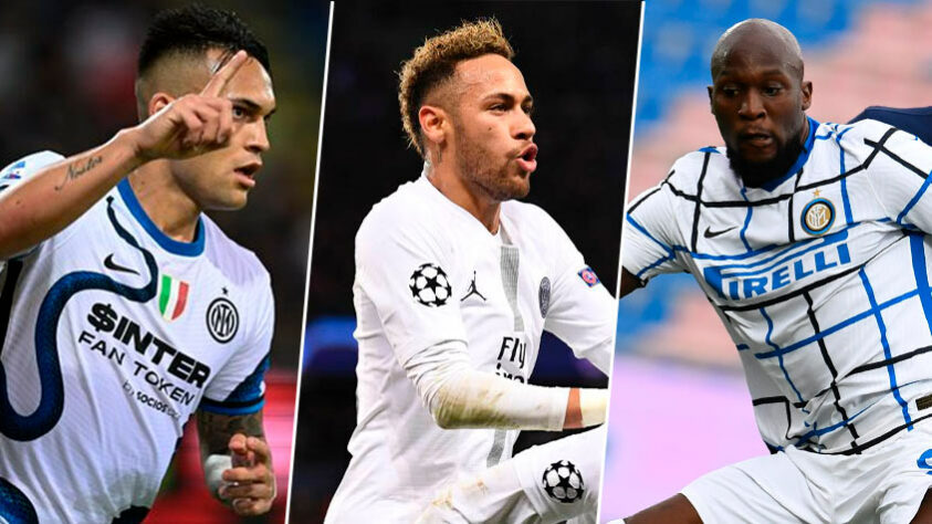 Na Inter de Milão, Lautaro Martínez e Lukaku possuem grande entrosamento, mas Neymar poderia jogar por trás da dupla de ataque, como um camisa 10