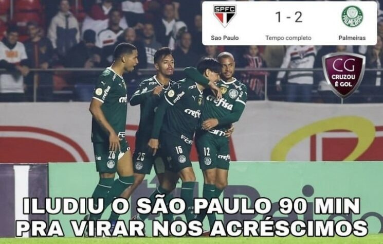 Os melhores memes da virada do Palmeiras sobre o São Paulo, no Morumbi, pela 13ª rodada do Brasileirão.