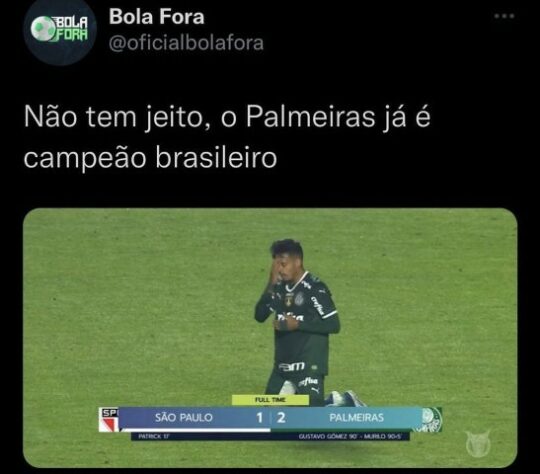 Os melhores memes da virada do Palmeiras sobre o São Paulo, no Morumbi, pela 13ª rodada do Brasileirão.