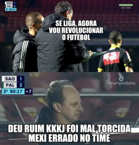 Os melhores memes da virada do Palmeiras sobre o São Paulo, no Morumbi, pela 13ª rodada do Brasileirão.