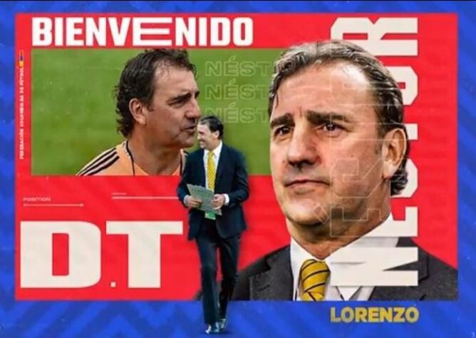 FECHADO - Após fracassar na busca por uma vaga na Copa do Mundo do Qatar, a Colômbia foi ao mercado para encontrar um novo técnico. Néstor Lorenzo foi anunciado e vai gerir o projeto da Cafetera até o término das Eliminatórias para a Copa do Mundo de 2026.