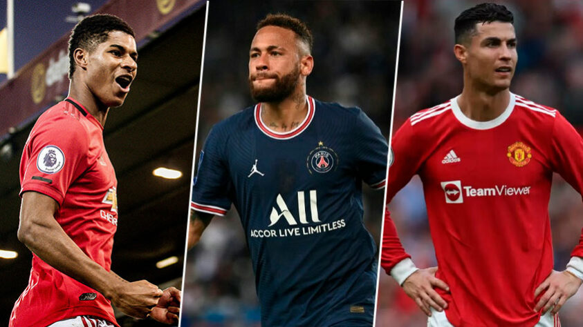 No Manchester United, Neymar seria a principal peça ao lado de Cristiano Ronaldo no ataque, enquanto Ten Hag poderia optar pela entrada de Rashford ou Sancho por um dos lados