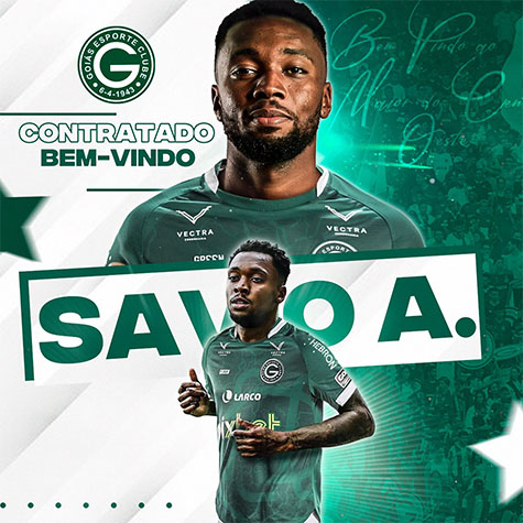 FECHADO - O Goiás oficializou a vinda por empréstimo do lateral Sávio. O atleta estava no futebol portugês e o defensor ficará na equipe goiana até o final do Campeonato Brasileiro.