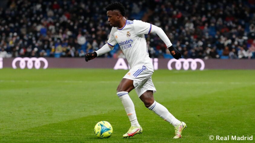 3º - Vinícius Júnior - ponta do Real Madrid - 22 anos - valor de mercado: 120 milhões de euros (aproximadamente R$ 665,5 milhões)