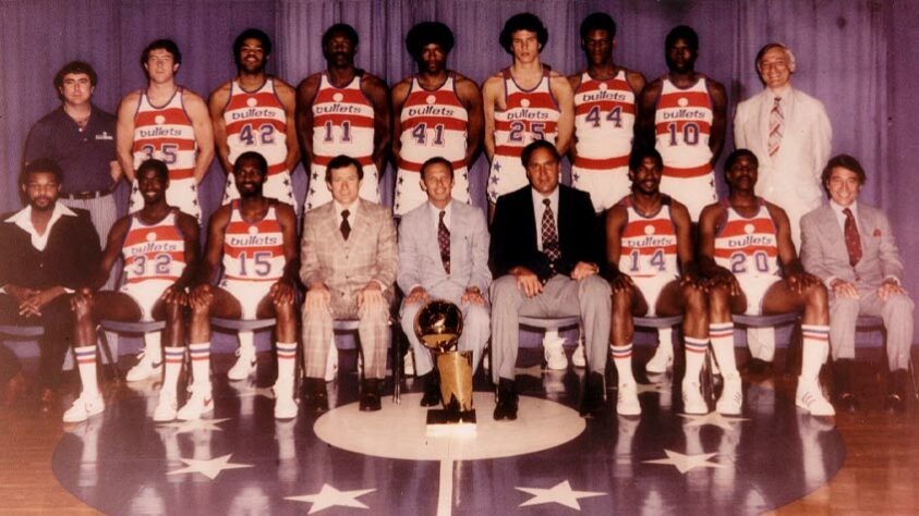 Washington Wizards: 1 título - 1978 (foto) *A Franquia era conhecida na época como Washington Bullets
