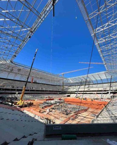 GALERIA: Veja como estão as obras do novo estádio do Atlético Mineiro.