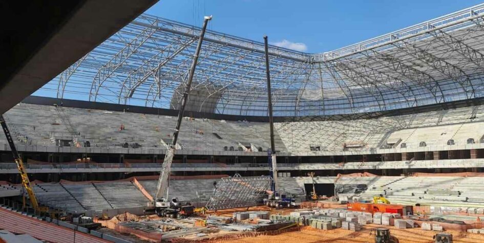 GALERIA: Veja como estão as obras do novo estádio do Atlético Mineiro.