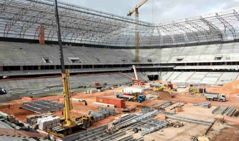 GALERIA: Veja como estão as obras do novo estádio do Atlético Mineiro.