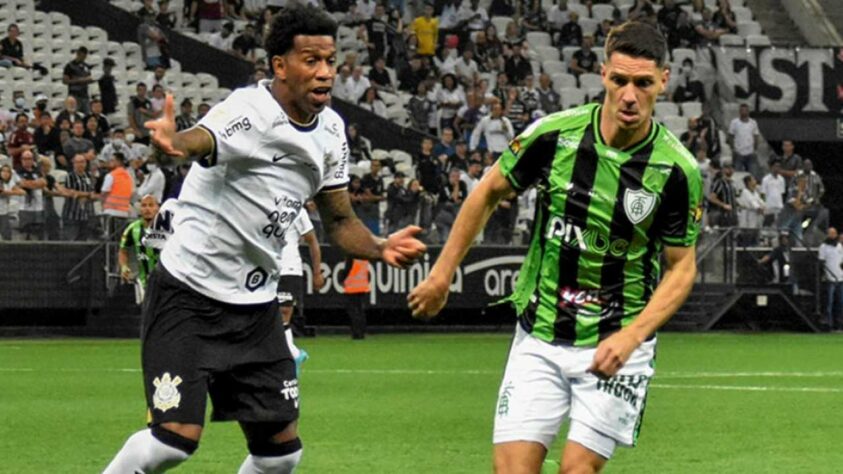 Corinthians x América-MG - 23 jogos (nove vitórias do Corinthians, seis do América e oito empates) - Pela Copa do Brasil, as equipes se enfrentaram nas oitavas de final de 2020, com o Coelho avançando após vencer por 1 a 0 em Itaquera, na ida, e os times empatarem em 1 a 1 no Independência, na volta. 