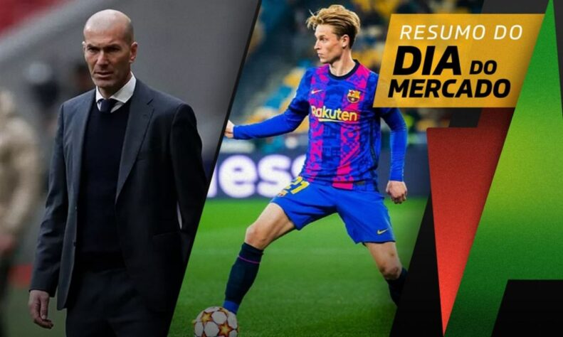 PSG intensifica busca por Zidane para a próxima temporada. Barcelona recusa proposta de clube da Premier League por De Jong. Tudo isso e muito mais no Dia do Mercado de sexta-feira.