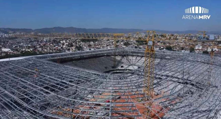 GALERIA: Veja como estão as obras do novo estádio do Atlético Mineiro.