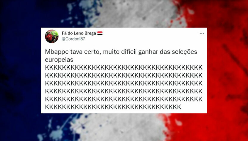 França e Mbappé sofrem com zoeiras após derrota por 2 a 1 para a Dinamarca.