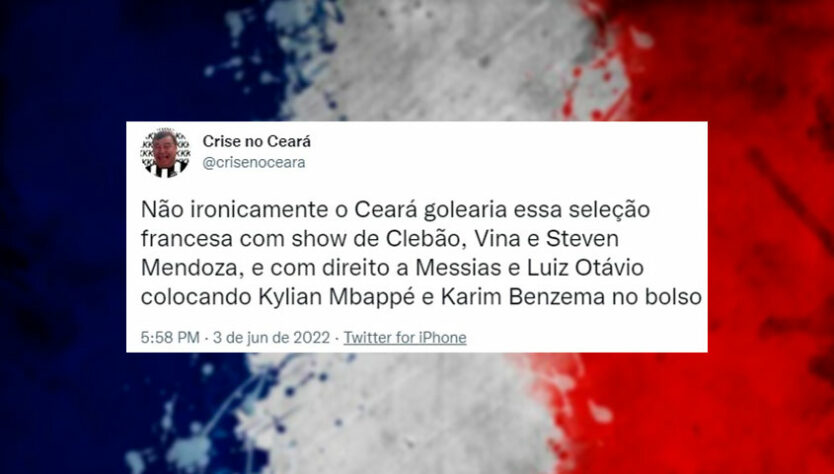 França e Mbappé sofrem com zoeiras após derrota por 2 a 1 para a Dinamarca.