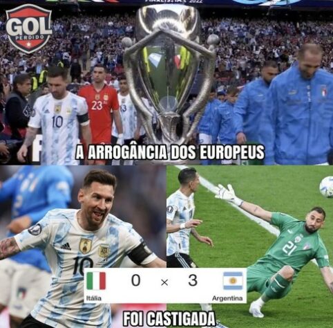 Torcedores fazem memes com título da Argentina sobre a Itália