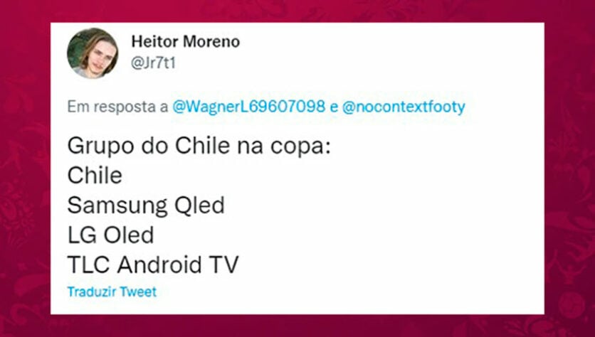 Torcedores fazem memes com episódio envolvendo Chile, Equador e a vaga para Copa do Mundo do Catar.