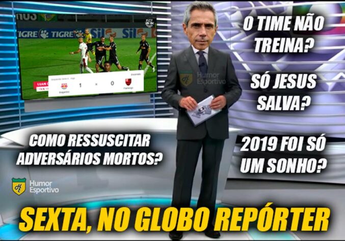 Segunda derrota consecutiva coloca mais pressão sobre o treinador português. Nas redes sociais, rivais tiraram sarro da derrota rubro-negra, enquanto os próprios flamenguistas criticaram Paulo Sousa. Confira os melhores memes! (Por Humor Esportivo)