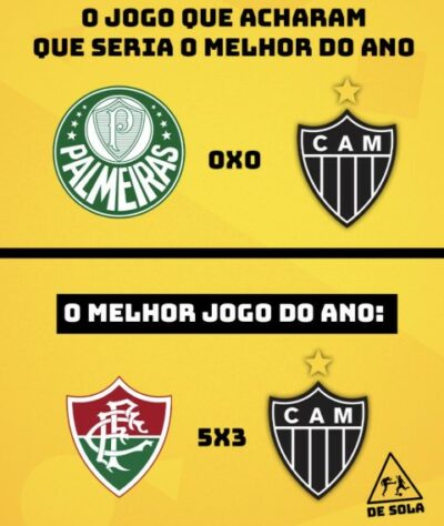 Brasileirão: os melhores memes de Fluminense 5 x 3 Atlético-MG