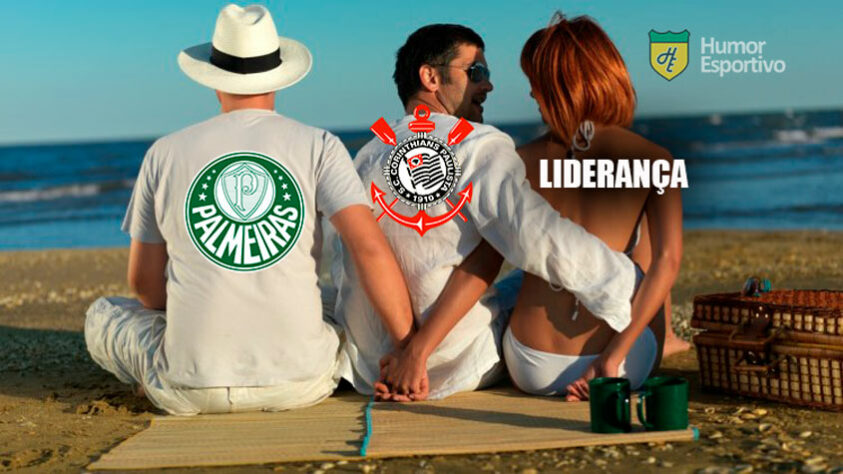 Disputa entre Palmeiras e Corinthians pela liderança do Brasileirão rende memes nas redes sociais.