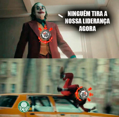 Disputa entre Palmeiras e Corinthians pela liderança do Brasileirão rende memes nas redes sociais.