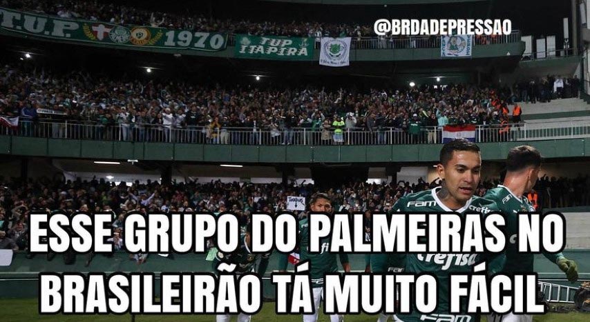 Disputa entre Palmeiras e Corinthians pela liderança do Brasileirão rende memes nas redes sociais.