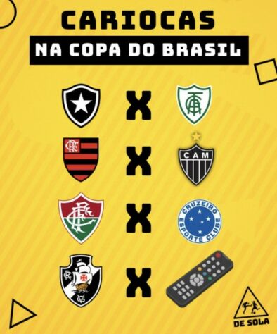 Clássicos marcam definições dos confrontos das oitavas de final da Copa do Brasil e já rendem memes nas redes sociais.