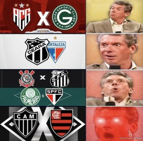 Clássicos marcam definições dos confrontos das oitavas de final da Copa do Brasil e já rendem memes nas redes sociais.