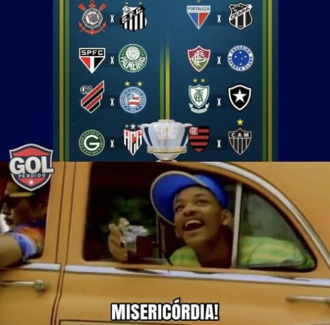 Clássicos marcam definições dos confrontos das oitavas de final da Copa do Brasil e já rendem memes nas redes sociais.