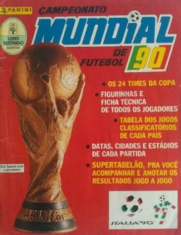 Capa do álbum da Copa do Mundo de 1990, na Itália.