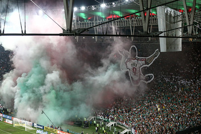 A torcida estendeu um belo mosaico em homenagem a Fred.