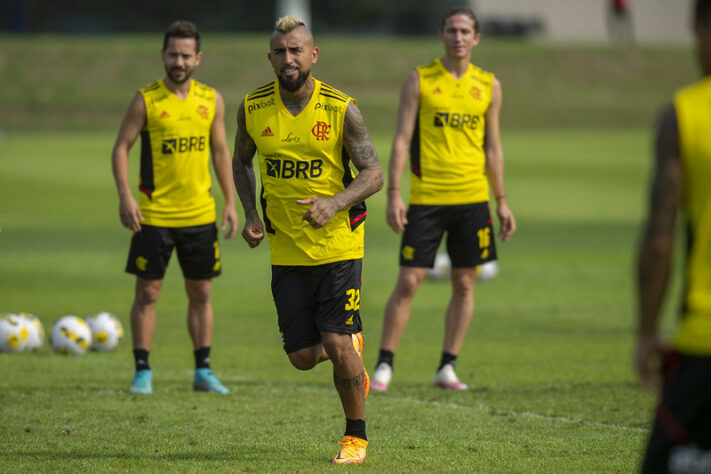 Em treino na manhã desta terça-feira, o Flamengo finalizou a preparação para encarar o Juventude, pelo Campeonato Brasileiro. Veja, a seguir, fotos da atividade no Ninho do Urubu.