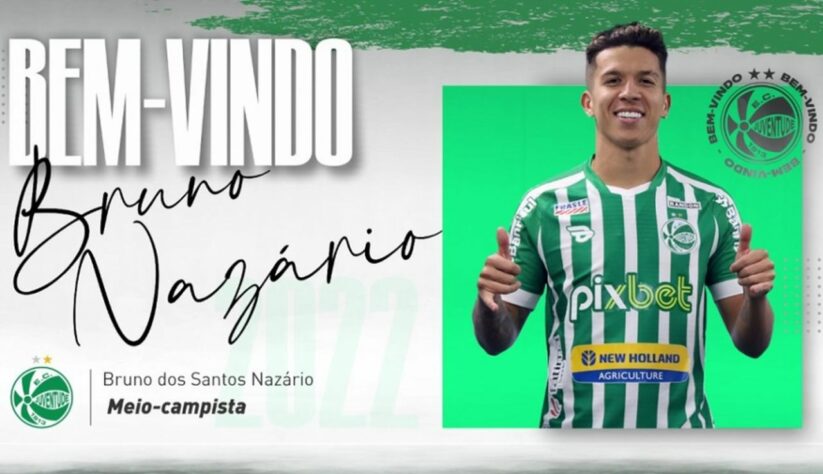 Juventude: 1 reforço - Bruno Nazário (meia - 27 anos, emprestado pelo Vasco)