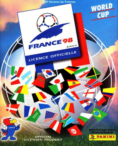 Capa do álbum da Copa do Mundo de 1998, na França.