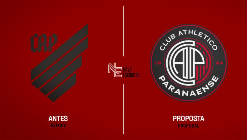 Proposta de mudança para o escudo do Athletico Paranaense.