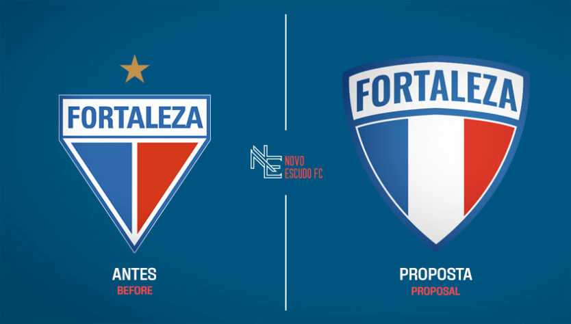 Proposta de mudança para o escudo do Fortaleza, por Vinicius Bianezzi.