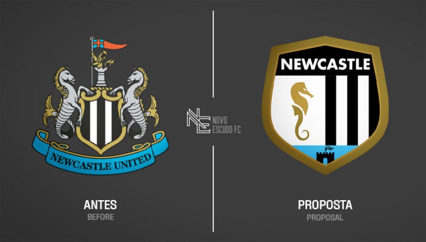 Novo Escudo FC: a proposta de mudança para o Newcastle.