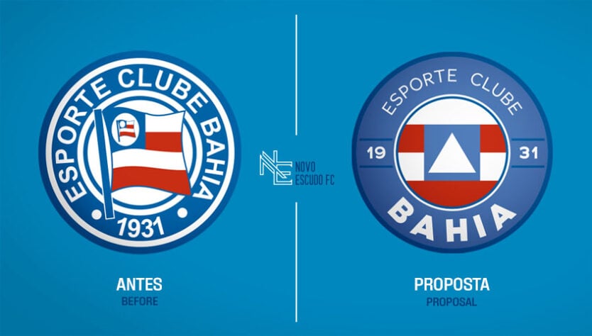 Novo Escudo FC: a proposta de mudança para o Bahia.