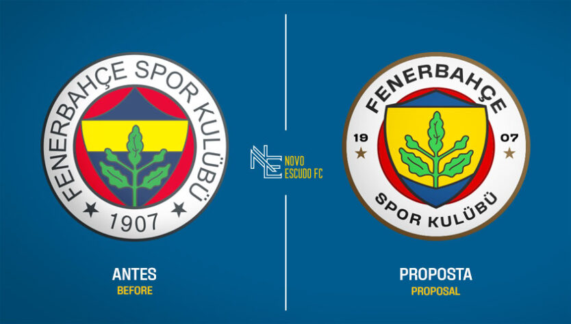 Proposta de mudança para o escudo do Fenerbahce.