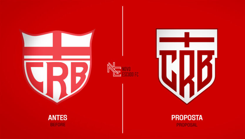 Proposta de mudança para o escudo do CRB, por Vinicius Bianezzi.