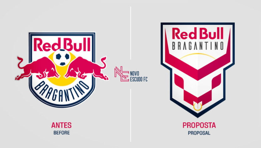 Novo Escudo FC: a proposta de mudança para o Red Bull Bragantino.
